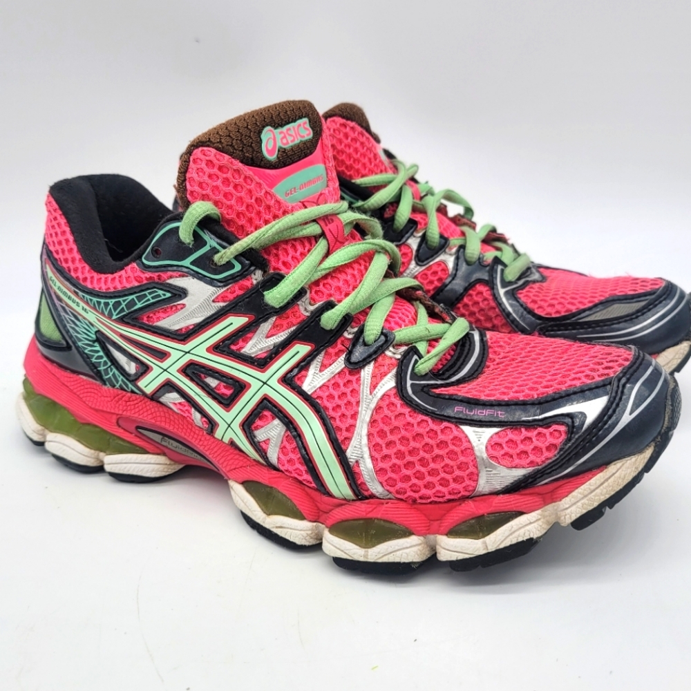 Asics GEL Nimbus 16 Raspberry Lightning Lime Running Shoe Women's